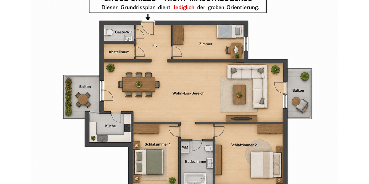 Etagenwohnung Aurich - 4 Zimmer, 85 m&sup2;, 599&euro; | Angebot:26864304